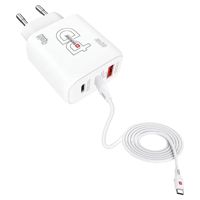 SKROSS Adapt. de charge 48W GaN 2xUSB-C + 1xUSB-A bl