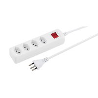 Steckdosenleiste POWER EASY 4xT13 1.5m mit Schalter ws
