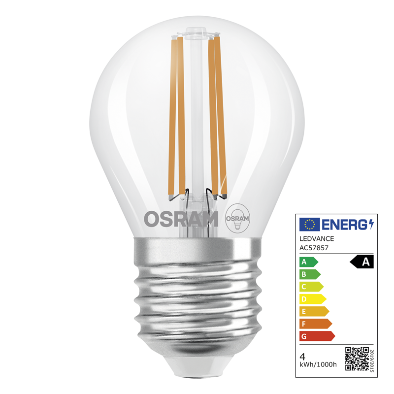 Osram LED Classic P E14 240V 3.8W 806lm WW