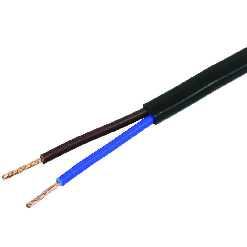 Cavo Tdlf 2x0.75mm² nero anello 10m