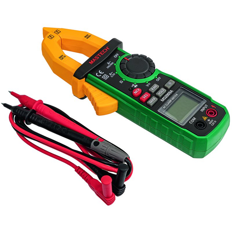 MASTECH Multimètre à pince MS2009A AC (0.2-600V/2-600A) CATIII 600V ve/nr