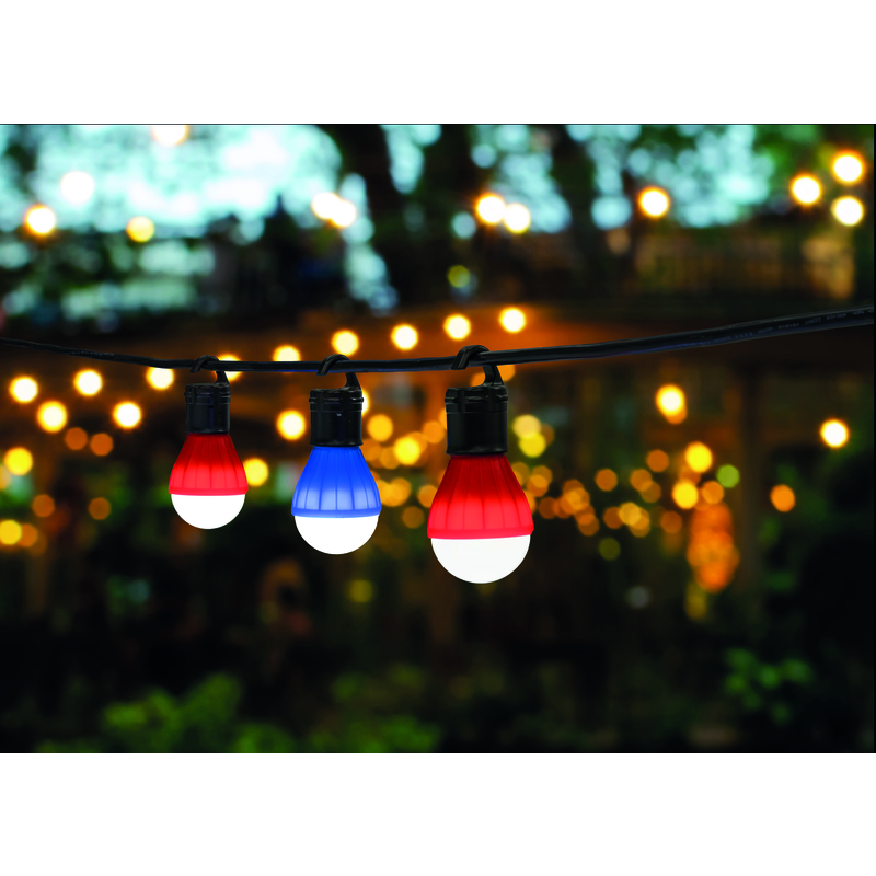 LED Partyleuchte Glow25, 2er Set, blau, rot