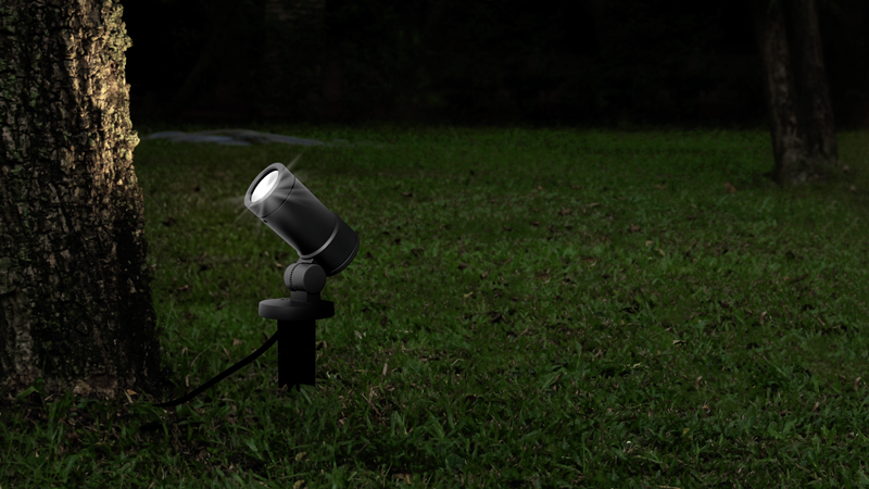 GardenLine Spot mit LED-Lampe 7.2W, 667lm, 3000K, H05RN-F 3G1mm², Stecker T13