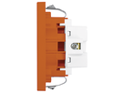 FLF Prise 1xT23 (16A/250V) avec bornes à vis Gr.1 or
