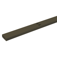 Canale per cavi 30x10mm barra 2m con parete divisoria marrone