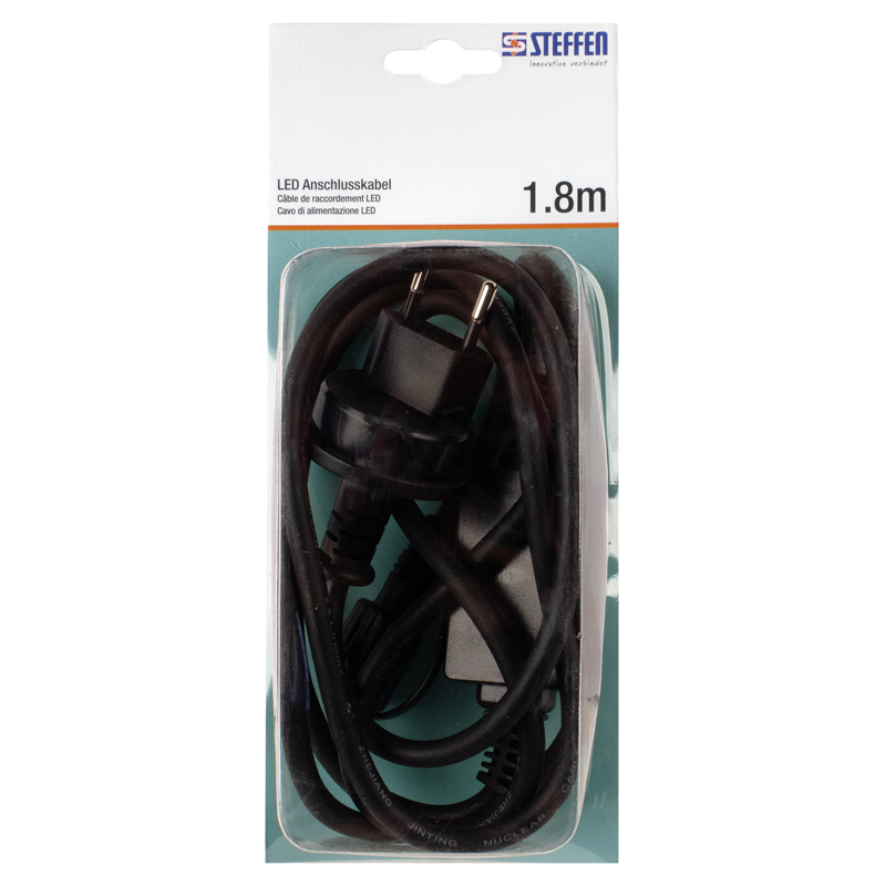 LightVision LED Anschlusskabel Gd (H05RN-F2G1.0) 1.8m sw Stecker T11 IP55