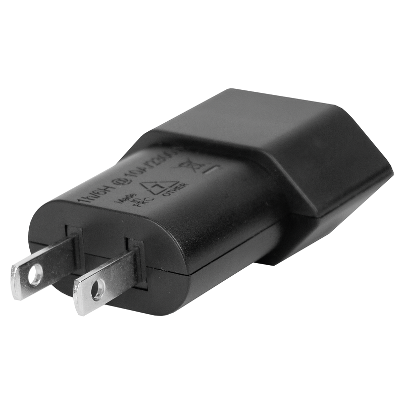 Reiseadapter Typ11 - USA 2-polig max. 10A sw