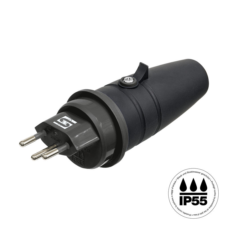 Stecker T13 IP55 schwarz