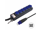 Presa multipla PROFESSIONAL 6xT23 GdV 3x2.5mm2 5m IP55 nr/bl