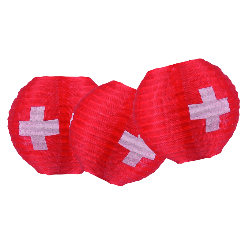 GardenLine guirlande lumineuse LED lampion Swiss Flag, 10x0.06W LED 5.5m IP44
