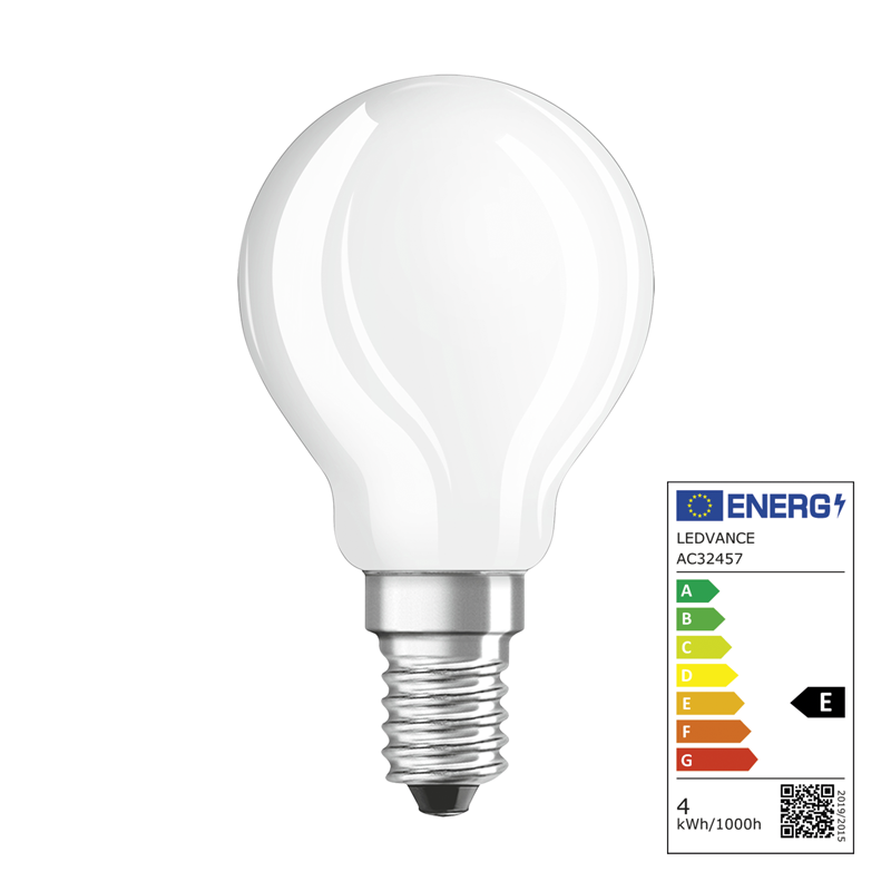 Osram LED Retrofit Classic P E14 240V 4W 470lm WW