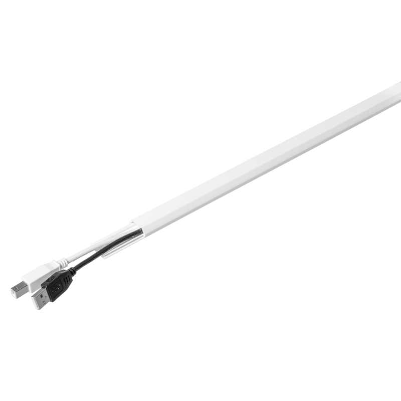 Single canale per cavi 22x10mm 3 barre 1m autoadesivo bianco