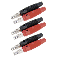 Bananenstecker je 3 Stk. schwarz und rot 4mm