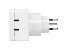Reiseadapter World - Europa/Schweiz + 2xUSB-C 3-polig max. 10A mit Sicherung ws