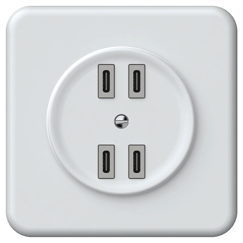 ORIGIN UP Ladesteckdose 4xUSB-C 20W PD ws