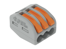 WAGO Borne à fiche CLASSIC 3x 0.08-4mm² avec levier de commande gr/or UE 5 pcs.