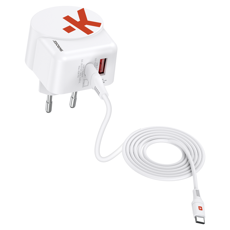 SKROSS Adapt. de charge 45W PD 1xUSB-A + 1xUSB-C max. 5.4A, bl