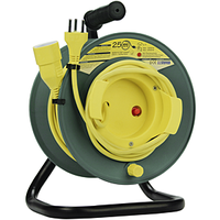 Avvolgicavo con aspo in plastica POWERROLL 1xT13 Td 3x1mm2 25m ve/gi