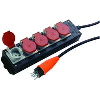 Steckdosenleiste GUMMI 5xT15 GdV 5x1.5mm2 3m IP21 sw/rt