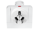 Reiseadapter-Set Schweiz - World 3-polig max. 6.3A mit Sicherung ws