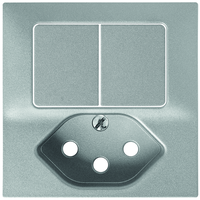 EDIZIOdue Plaque de recouv. petite combinaison interrupteur double/1xT13 gc