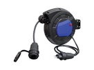 Avvolgicavo retrattile 1xT13 Td 3x1.5mm2 5m con spina T12 1m nr/bl