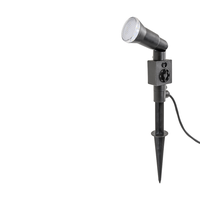 GardenLine Spot mit LED-Lampe 6W 400Lm 4000K mit Timer und Dämmerungs., 3m