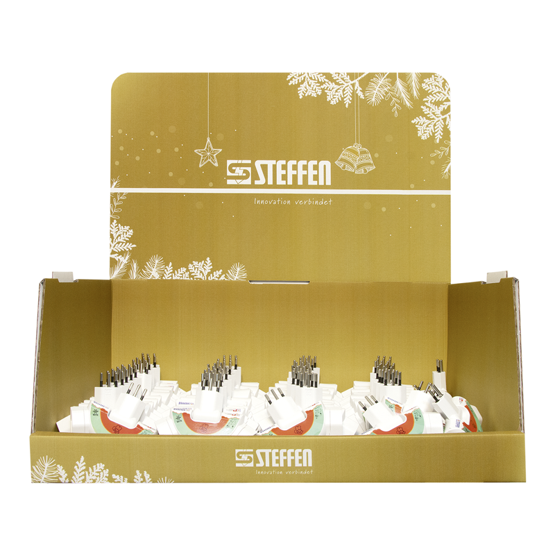 X-MAS Schüttendisplay Peacock 3xT13 weiss Inhalt 50 Stk