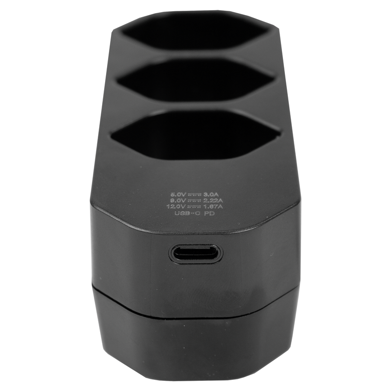 Mehrfachadapter MANTA 3xT13 + 1xUSB-C PD drehbar 320° sw