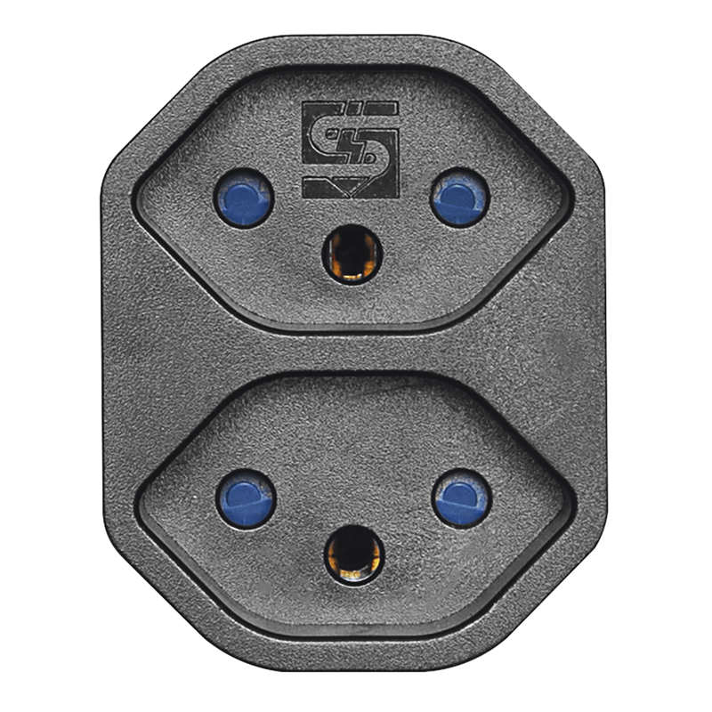 Mehrfachadapter MANTA 2xT13 drehbar 320° sw