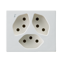 FLF Steckdose 3xT13 (1x getrennt) mit Steckklemmen Gr.1 ws