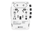 SKROSS Reiseadapter World + 2x USB, 3-polig, max. 4.8A, mit Sicherung, ws