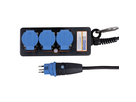 Presa multipla PROFESSIONAL 3xT13 GdV 3x1.5mm2 3m IP55 nr/bl