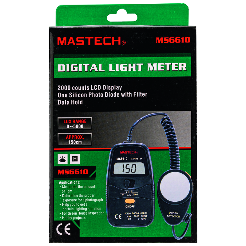 MASTECH Luxmetro digitale MS6610 (0-50'000lx) nr