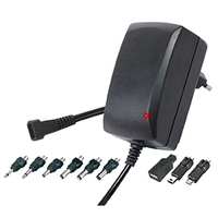 Alimentatore regolabile 2250mA incl. 6 inserti + adattatore USB