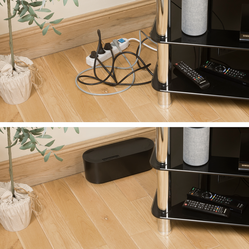 D-Line Gestione dei cavi Design Box nero 410x165x135mm