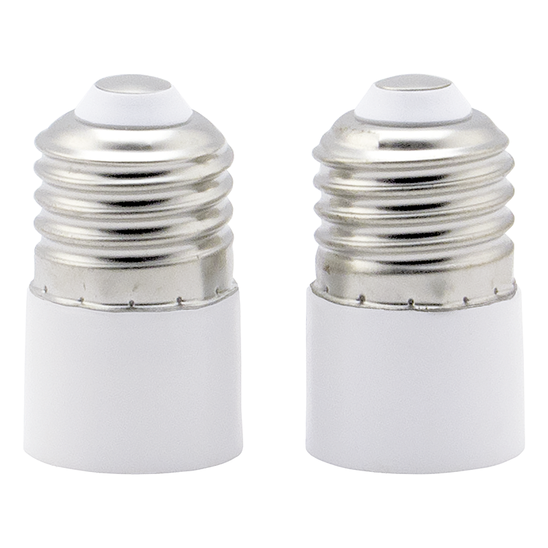 Adapterfassung E27 - E14 weiss, 2er Set