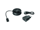 USB-A Tisch-Kabeldurchführung mit 2xUSB-A 5V/2A + Anschlusskab. 1.5m sw
