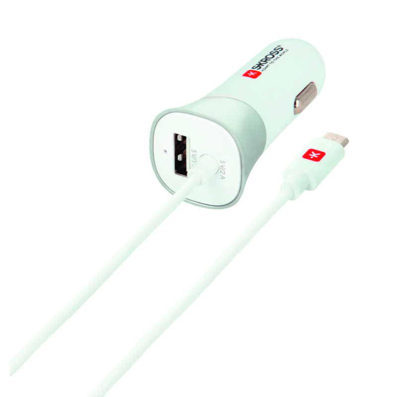 SKROSS KFZ-Ladeadapter USB-A + Micro-USB Kabel max. 5V/3A ws