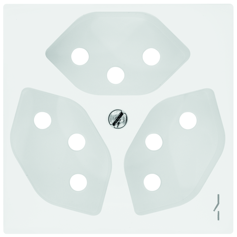 EDIZIOdue Piastra di copertura presa 3xT13 (1x separato) bi