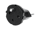 FIX Adapter Deutschland CEE7/7 - Schweiz T12 3-polig IP44 sw