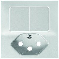 EDIZIOdue Plaque de recouv. petite combinaison interrupteur double/1xT13 bl