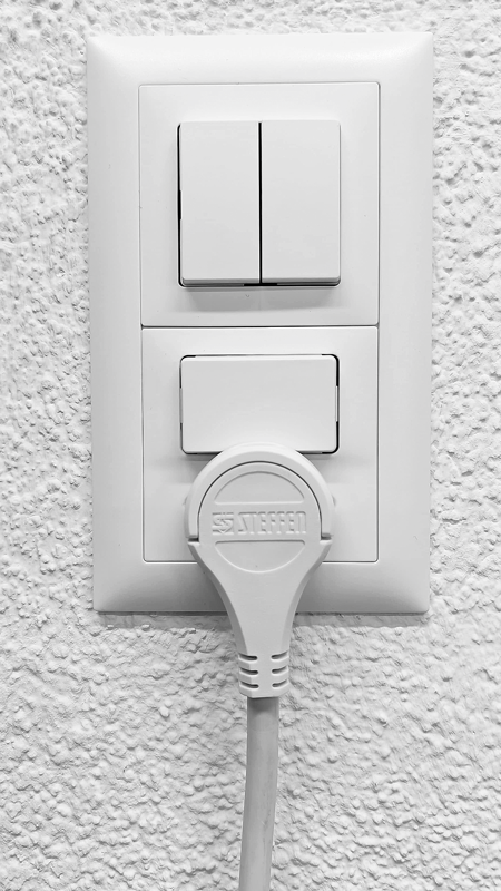 Rallonge blanche Td 3x1mm² 0.25m T12-T13 avec fiche plate coudée