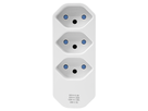 Mehrfachadapter MANTA 3xT13 + 1xUSB-C PD drehbar 320° ws
