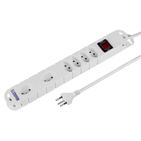 Presa multipla VARIABL DUO 4+2xT13 3m con interruttore e magneti bi