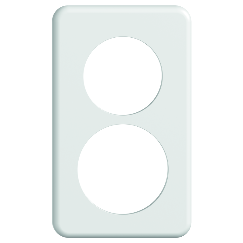 STANDARDdue Plaque de recouvrement à enc. DOUBLE Ø 50mm + Ø 58mm bl