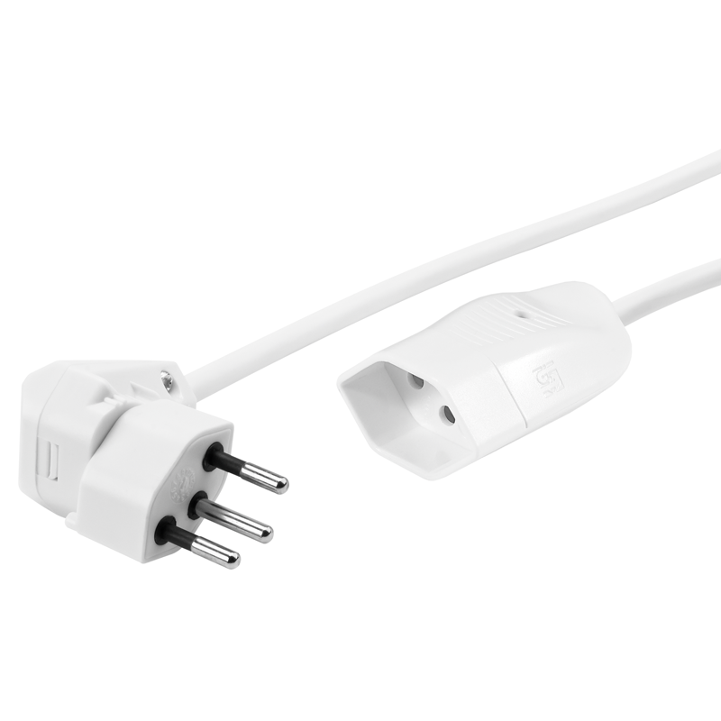 Verlängerungskabel Td 3x1mm2 3m T12-T13 mit Dreh-Winkelstecker PEACHICK ws