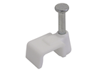 Brida con chiodo 4x6 bianco (2x1.0) 50 pzi.