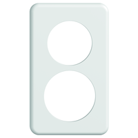 STANDARDdue Piastra di copertura da inc. DOPPIO Ø 50mm + Ø 58mm bi