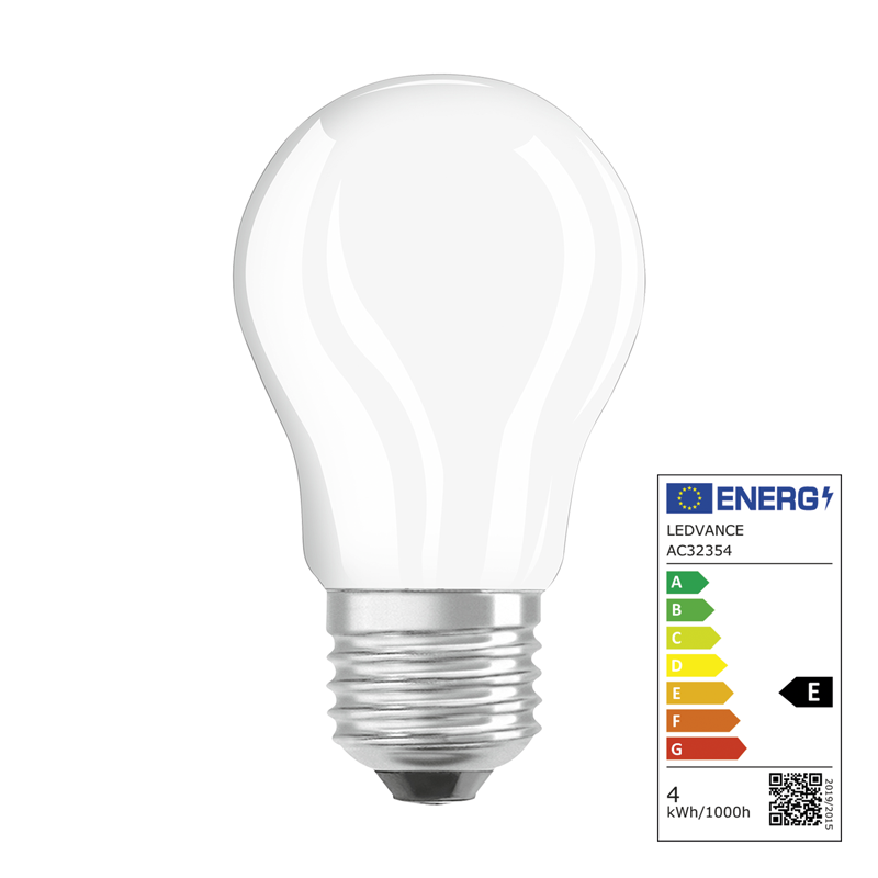 Osram LED Retrofit Classic P E27 240V 4W 470lm WW